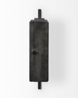 Rectangular Large Black Industrial Style Wall Clock