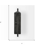 Rectangular Large Black Industrial Style Wall Clock