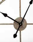 25" Circle Brown Metal Skeleton Wall Clock