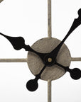 19" Brown Round Modern Farm Wall Clock
