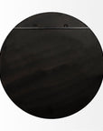 47" Round Black Metal Frame Wall Mirror