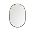 Gold Oval Accent Metal Mirror