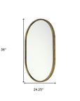 Gold Oval Accent Metal Mirror