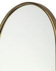 Gold Oval Accent Metal Mirror