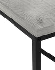 44" Gray and Black Frame Console Table