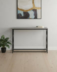 44" Gray and Black Frame Console Table
