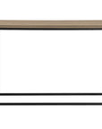 44" Taupe and Black Wood and Metal Frame Console Table