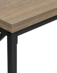 44" Taupe and Black Wood and Metal Frame Console Table