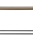 44" Taupe and Black Wood and Metal Frame Console Table