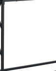 44" Taupe and Black Wood and Metal Frame Console Table