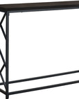 44" Brown And Black Frame Console Table