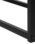 48" Brown and Black Frame Console Table With Shelves