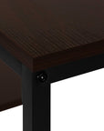 48" Brown and Black Frame Console Table With Shelves