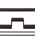 48" Brown and Black Frame Console Table With Shelves