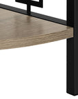 Taupe Metal Four Tier Corner Bookcase