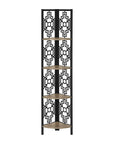 Taupe Metal Four Tier Corner Bookcase
