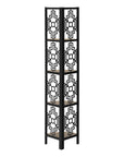 Taupe Metal Four Tier Corner Bookcase