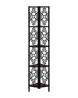 Espresso Metal Four Tier Corner Bookcase