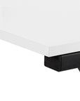 55" White and Black L Shape Computer Desk