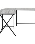 55" Gray and Black L Shape Computer Desk