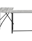 55" Gray and Black L Shape Computer Desk