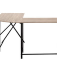 55" Taupe and Black L Shape Computer Desk