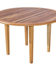 48" Natural Rounded Solid Wood Outdoor Dining Table