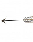 Burnished Dark Brown And Gold Tone Metal Arrow Wall Decor