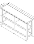 Brown Solid Wood Double Bookcase