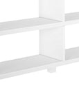 30" White Wood Two Shelf Bookcase