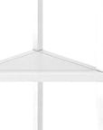 White Solid Wood Corner Bookcase