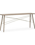 66" Brown Solid Wood Console Table