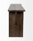 70" Brown Solid Wood Solid Console Table