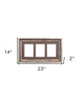 5" x 7" Gray Wood Hanging Picture Frame with Mat