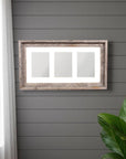 5" x 7" Gray Distressed Reclaimed Wood Hanging Picture Frame with Mat