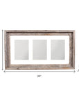 5" x 7" Gray Distressed Reclaimed Wood Hanging Picture Frame with Mat
