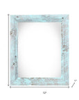 8.5" x 11" Blue Wood Hanging Picture Frame