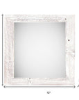 10" x 10" White Wood Hanging Picture Frame