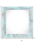 8" x 8" Blue Wood Tabletop Picture Frame