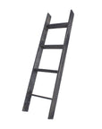 48" Black And Brown Distressed Solid Wood Four Step Ladder Shelf