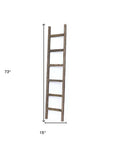 73" X 15" Espresso Wood Hanging Dimensional Sculpture