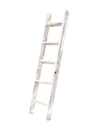 60" Espresso Distressed Solid Wood Five Step Ladder Shelf