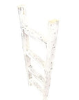 48" White Distressed Solid Wood Four Step Ladder Shelf