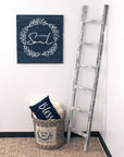 72" X 16" White Wood Hanging Dimensional Sculpture