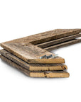 Set of Three Gray Distressed Wood Hanging Arrow Dimensional Sculptures