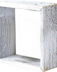 Set of Three Espresso Wood Square Hanging Dimensional Sculpture