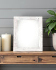 6" x 6" White Wood Tabletop Picture Frame