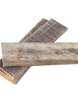 Set of Six 3" x 12" Gray And Brown Wood Planks Wall Decor