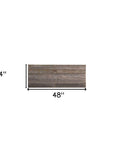 Set of Six 4" X 48" Gray and Brown Wood Plank Wall Decor