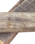 Set of Six 4" X 48" Gray and Brown Wood Plank Wall Decor